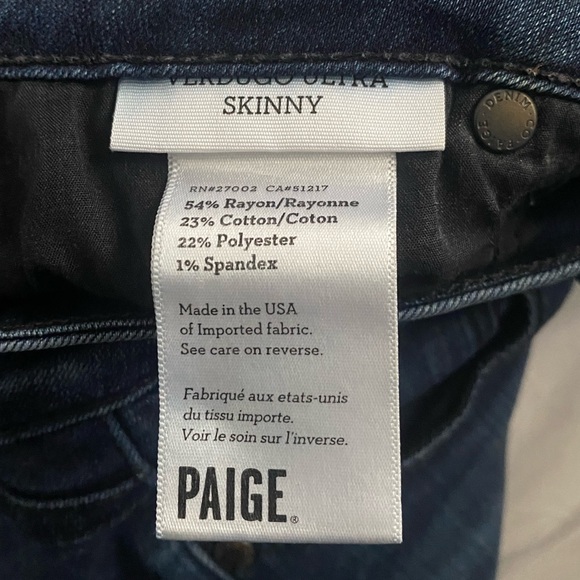 NWOT PAIGE Verdugo Ultra Skinny Jeans - Picture 5 of 5